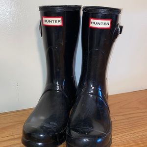 Hunter Women's Glossy Black Rain Boots
